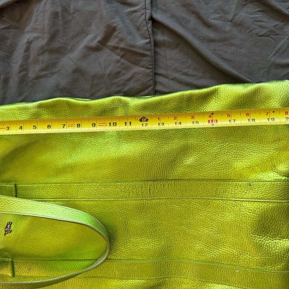 Burberry Prorsum Metallic Green Leather Tote Bag - Picture 16 of 16